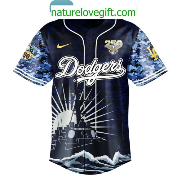 Los Angeles Dodgers Navy 250th Anniversary 2025 Birthday Jersey