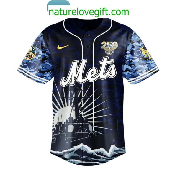 New York Mets Navy 250th Birthday 2025 Commemorative Jersey