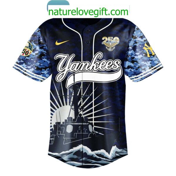 New York Yankees Navy 250th Birthday 2025 Commemorative Jersey