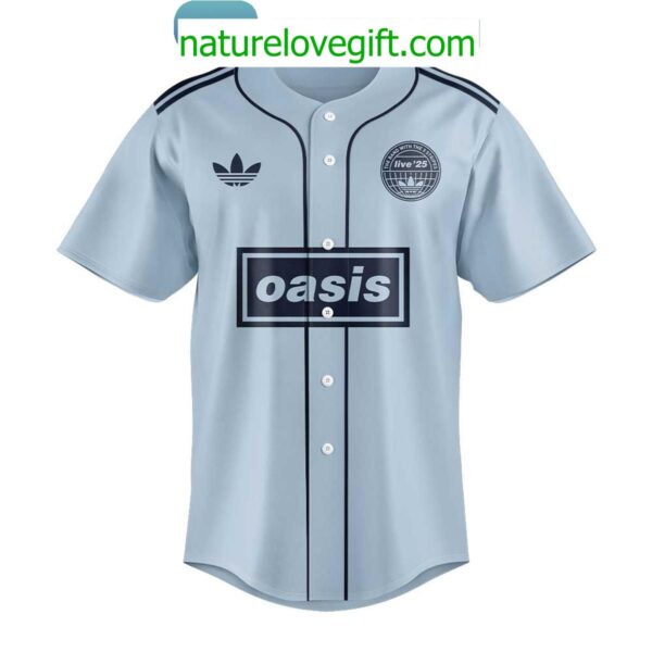 Oasis 2025 Tour Jersey Ocean Blue Live Concert Merch