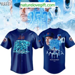 New York Mets Pete Alonso Hits Home Run 253 Baseball Jersey