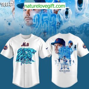 New York Mets Pete Alonso Hits Home Run 253 Baseball Jersey