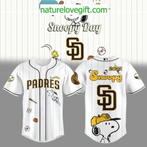San Diego Padres 2025 Snoopy Jersey MLB Fan Apparel