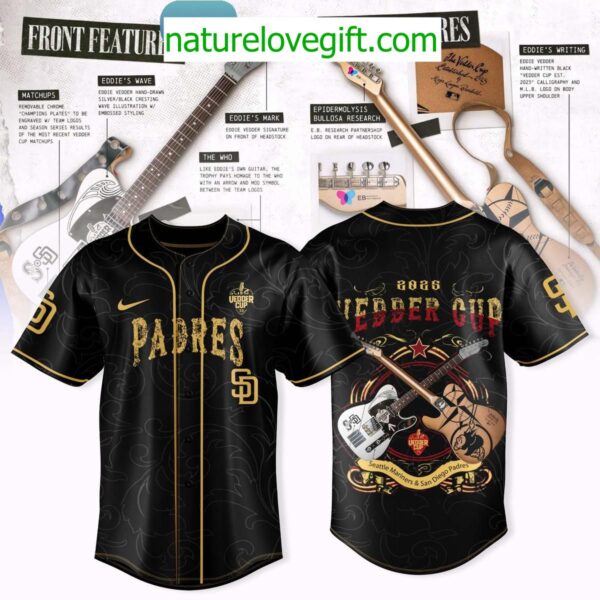 San Diego Padres 2025 Vedder Cup Jersey MLB Fan Gear