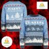 Beatles Ugly Christmas Sweater Blue Snowflake Band Silhouette Music Fan Gift