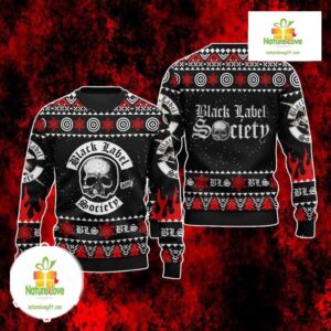 Black Label Society Ugly Christmas Sweater Heavy Metal Jumper