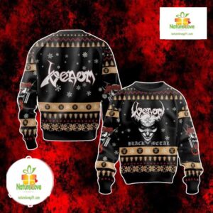 Black Metal Venom Ugly Christmas Sweater For Men Women