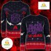 Black Sabbath Ugly Christmas Sweater Rock Band Holiday Pullover Red Purple