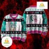 Blink-182 Ugly Christmas Sweater Teal Pink Logo Ice Cream Design