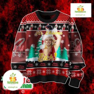 Britney Spears Ugly Christmas Sweater Holiday Jumper Gift Merry Britmas
