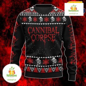 Cannibal Corpse Ugly Christmas Sweater Butchered At Birth Gift
