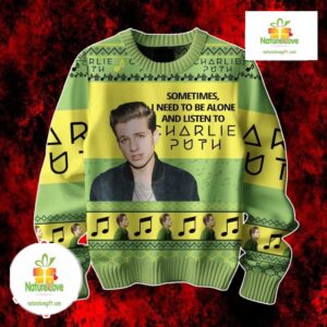 Charlie Puth Ugly Christmas Sweater Holiday Gift for Music Fans