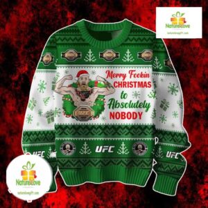 Conor McGregor Ugly Christmas Sweater UFC Fans Holiday Gift