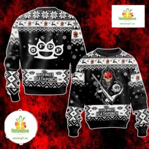 Five Finger Death Punch Ugly Christmas Sweater Metal Band Holiday Gift
