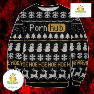 Funny Ugly Christmas Sweater Holiday Design With Snowflakes Snowman