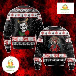 Ghost Band Ugly Christmas Sweater Reindeer Skull Papa Emeritus Xmas Gift