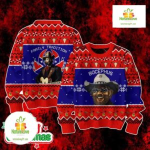 Hank Williams Jr Bocephus Ugly Christmas Sweater Family Tradition