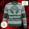 Jagermeister Ugly Christmas Sweater Green Reindeer Festive Knit