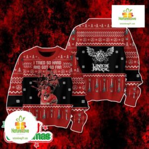 Linkin Park Ugly Christmas Sweater Holiday Jumper Band Gift