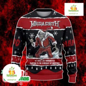 Megadeth Ugly Christmas Sweater Heavy Metal Santa Holiday Jumper