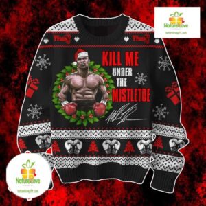 Mike Tyson Ugly Christmas Sweater Funny Boxing Holiday Gift for Fans