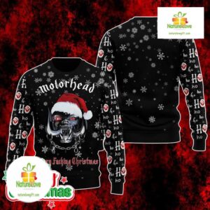 Motorhead Ugly Christmas Sweater Snaggletooth Santa Holiday Gift
