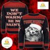 Powerwolf Ugly Christmas Sweater Santa Hat Wolf Design Metal Fans