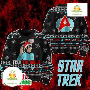 Star Trek Spock Ugly Christmas Sweater Holiday Sci-Fi Gift