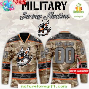 2025 Danbury Hat Tricks Military Hockey Jersey
