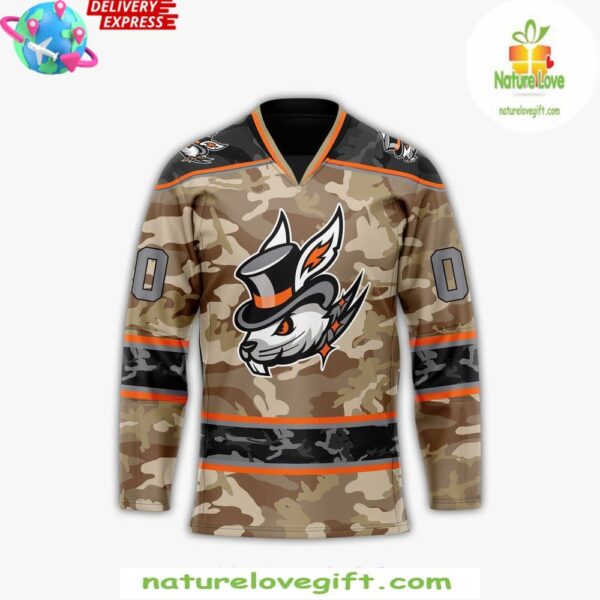 2025 Danbury Hat Tricks Military Hockey Jersey