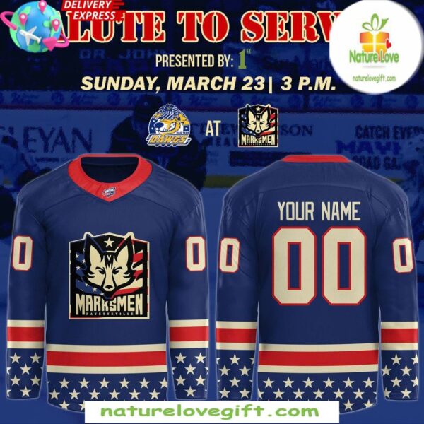 2025 Fayetteville Marksmen Salute to Service Hockey Jersey