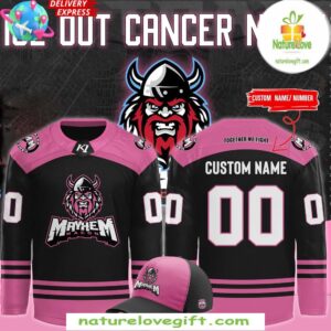 2025 Macon Mayhem Ice Out Cancer Jersey Hockey