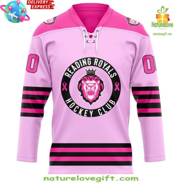 2025 Reading Royals Pink in the Rink Hockey Jersey