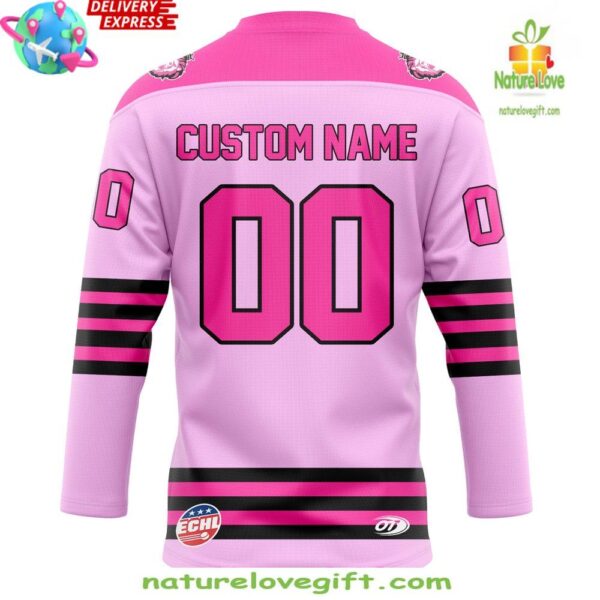 2025 Reading Royals Pink in the Rink Hockey Jersey