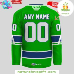 Abbotsford Canucks AHL CCM Edition Green Hockey Jersey InspirDG 3