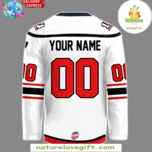 Adirondack Thunder Chill Guy 2025 White Hockey Jersey