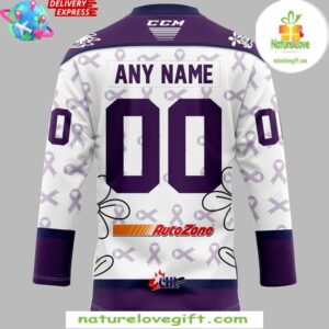 Tri City Americans Alzheimers Awareness Special Hockey Jersey