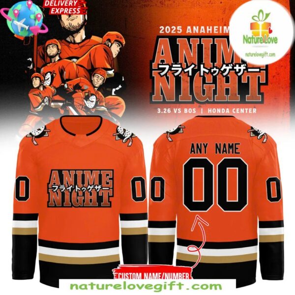 Anaheim Ducks 2025 Anime Night Hockey Jersey