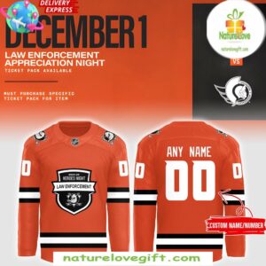 Anaheim Ducks 2025 Law Enforcement Jersey Hockey Appreciation Night