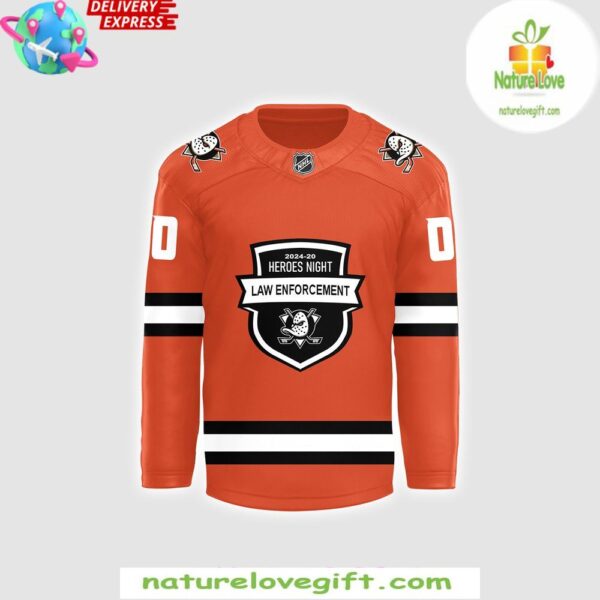 Anaheim Ducks 2025 Law Enforcement Jersey Hockey Appreciation Night