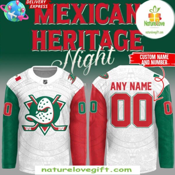 Anaheim Ducks 2025 Mexican Heritage Night Hockey Jersey