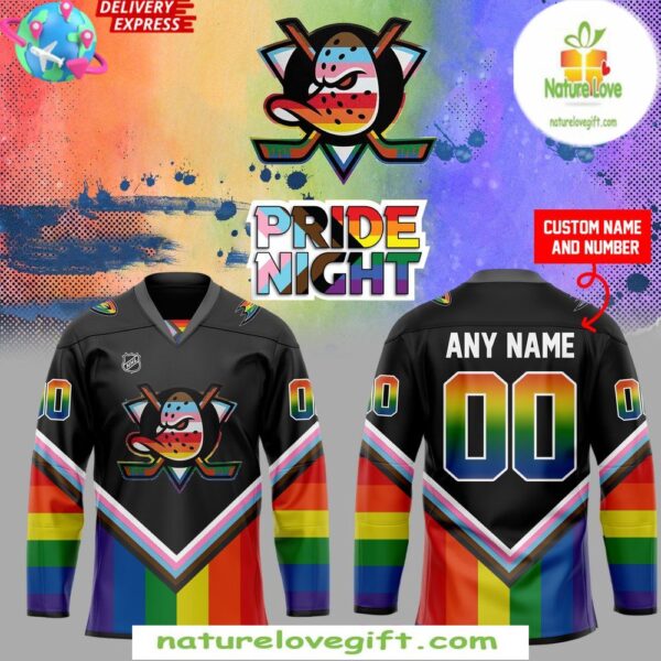 Anaheim Ducks 2025 Pride Night Jersey Hockey Fan Apparel