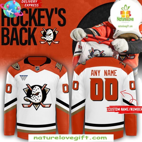 Anaheim Ducks 2025 White Breakaway Hockey Jersey Home