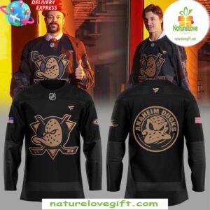 Anaheim Ducks Military Appreciation Black Hockey Jersey