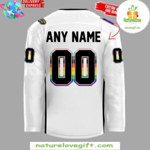 Anaheim Ducks Happy Pride Night 2025 White Hockey Jersey InspirDG 3