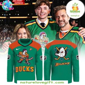 Anaheim Ducks Quack Attack Retro Hockey Jersey Vintage Style