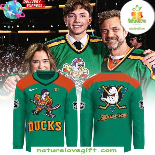 Anaheim Ducks Quack Attack Retro Hockey Jersey Vintage Style
