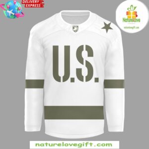 Army Black Knights WhiteOlive Green Hockey Jersey