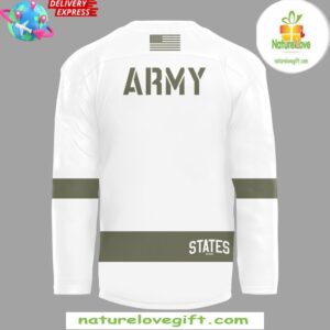 Army Black Knights WhiteOlive Green Hockey Jersey