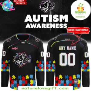 Autism Awareness Hockey Jersey Motor City Rockers 2025
